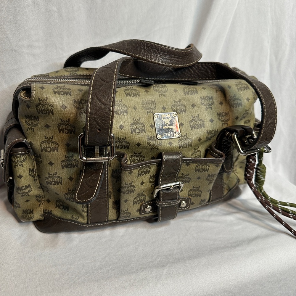MCM Brown and army green women’s Bag